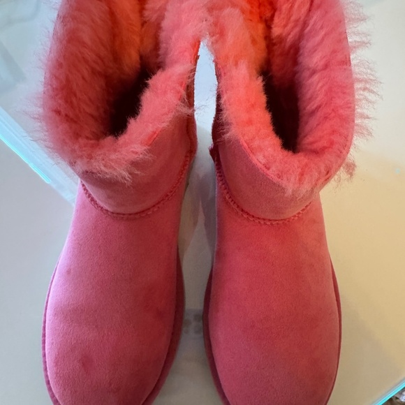 UGG MINI BAILEY BOW II BOOTS, PINK ROSE (PKRS), WOMEN'S SIZE 8 - Picture 2 of 10